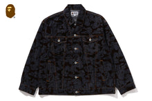 CAMO FLOCKED DENIM JACKET