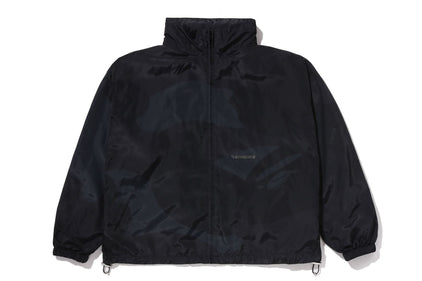 COLOR CAMO STAND COLLAR HOODED JACKET