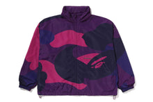 COLOR CAMO STAND COLLAR HOODED JACKET