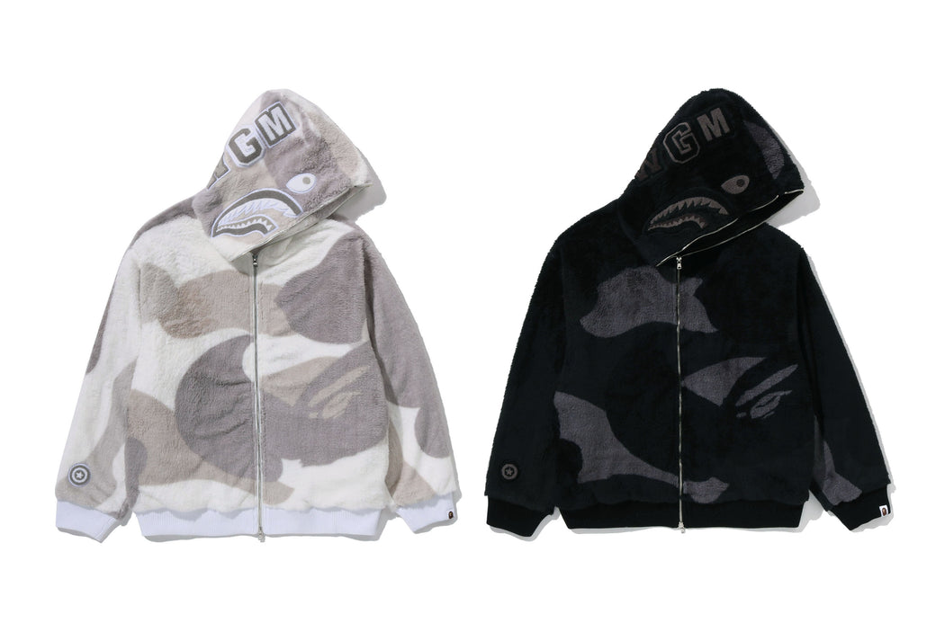 COLOR CAMO SHARK FULL ZIP SHERPA JACKET | bape.com