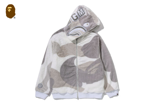 COLOR CAMO SHARK FULL ZIP SHERPA JACKET