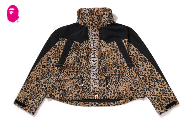WILD LEOPARD PATTERN CROPPED SNOWBOARD JACKET | bape.com