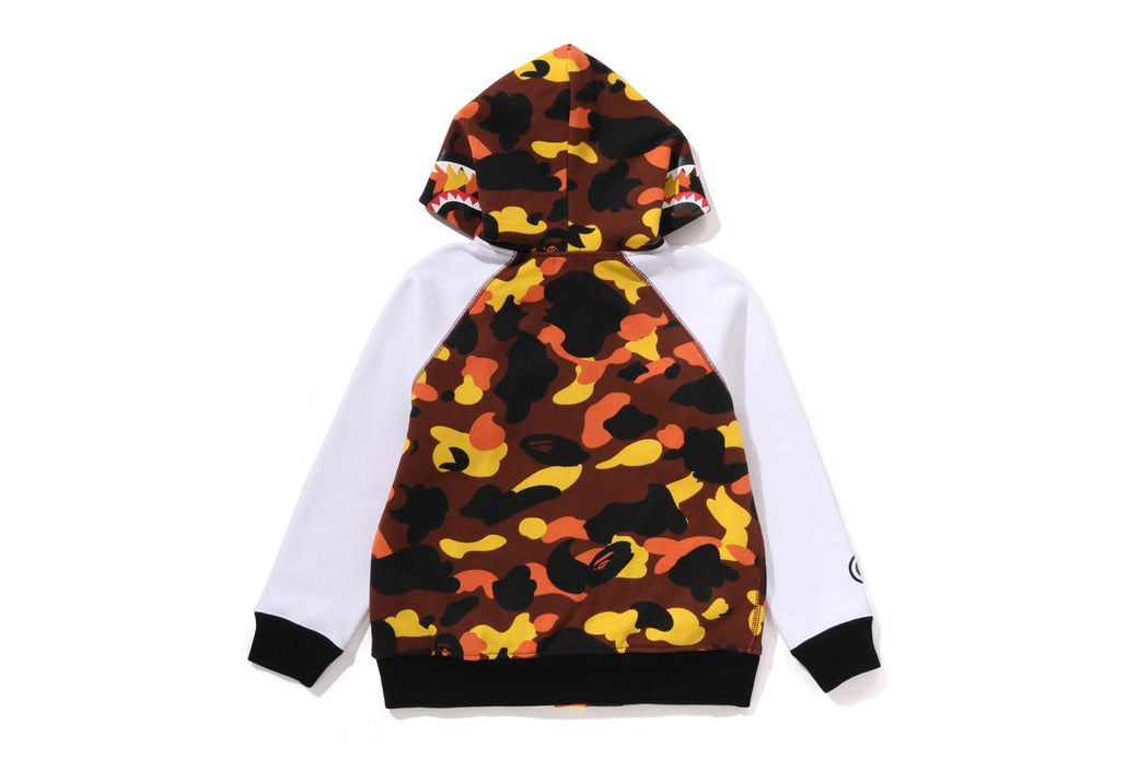 1ST CAMO SHARK HOODIE SWEAT VARSITY JACKET | bape.com