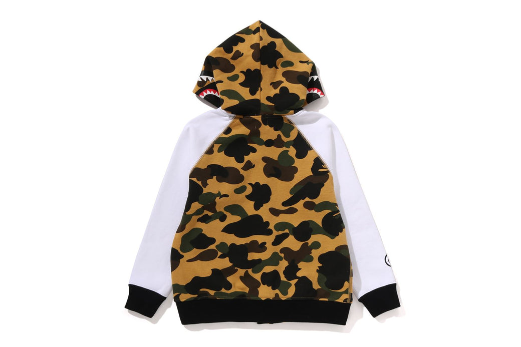 1ST CAMO SHARK HOODIE SWEAT VARSITY JACKET | bape.com