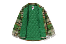 BAPE CHECK SHARK HOODIE RELAXED FIT SHIRT JACKET