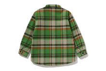 BAPE CHECK SHARK HOODIE RELAXED FIT SHIRT JACKET