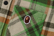 BAPE CHECK SHARK HOODIE RELAXED FIT SHIRT JACKET