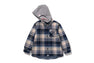 BAPE CHECK SHARK HOODIE RELAXED FIT SHIRT JACKET