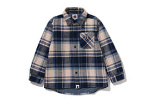 BAPE CHECK SHARK HOODIE RELAXED FIT SHIRT JACKET