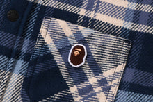 BAPE CHECK SHARK HOODIE RELAXED FIT SHIRT JACKET
