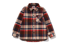 BAPE CHECK SHARK HOODIE RELAXED FIT SHIRT JACKET