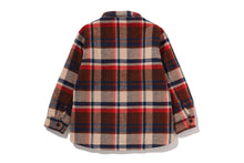 BAPE CHECK SHARK HOODIE RELAXED FIT SHIRT JACKET