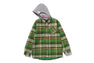 BAPE CHECK SHARK HOODIE RELAXED FIT SHIRT JACKET