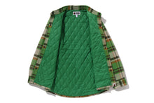 BAPE CHECK SHARK HOODIE RELAXED FIT SHIRT JACKET