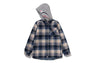 BAPE CHECK SHARK HOODIE RELAXED FIT SHIRT JACKET