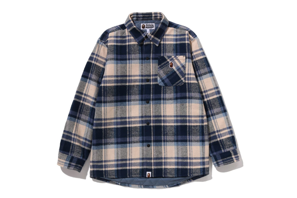 BAPE CHECK SHARK HOODIE RELAXED FIT SHIRT JACKET | bape.com
