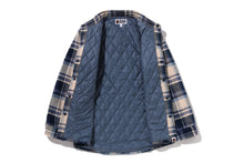 BAPE CHECK SHARK HOODIE RELAXED FIT SHIRT JACKET