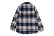 BAPE CHECK SHARK HOODIE RELAXED FIT SHIRT JACKET