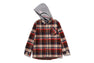 BAPE CHECK SHARK HOODIE RELAXED FIT SHIRT JACKET