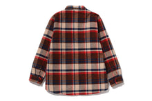 BAPE CHECK SHARK HOODIE RELAXED FIT SHIRT JACKET