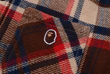 BAPE CHECK SHARK HOODIE RELAXED FIT SHIRT JACKET