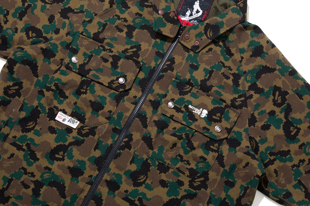 BAPE BY KAZUKI KURAISHI 】PIXELATE CAMO DETACHABLE ZIP JACKET