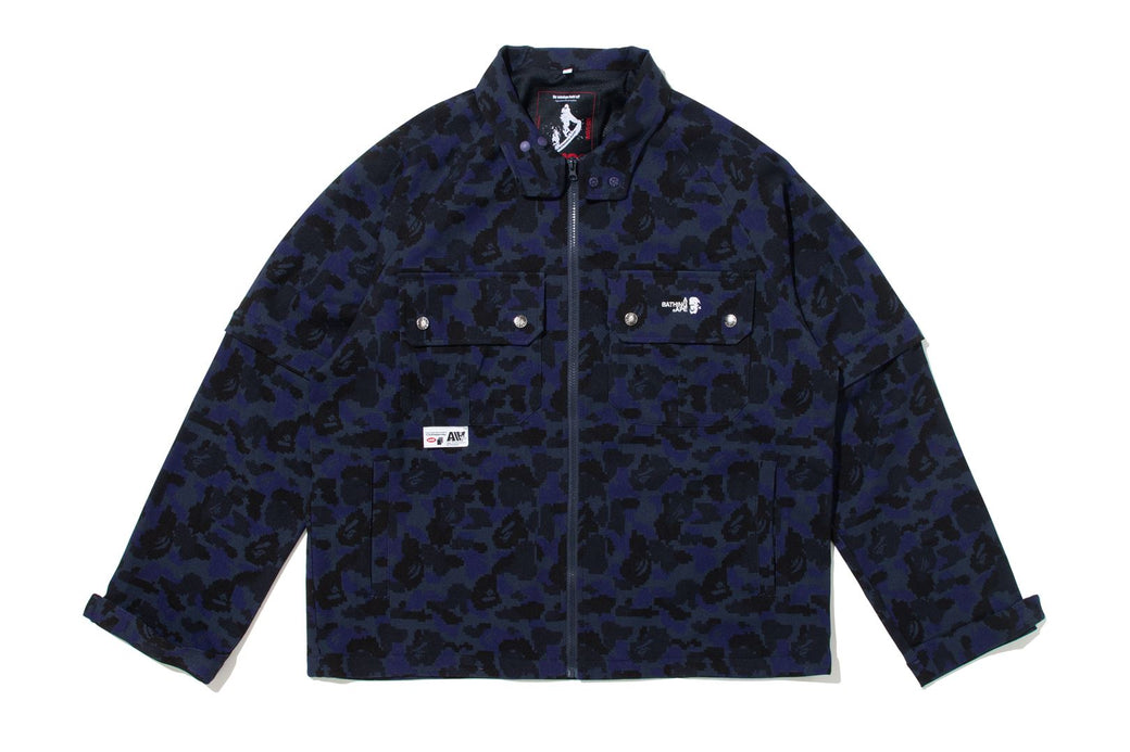 BAPE BY KAZUKI KURAISHI 】DIGITAL ABC CAMO DETACHABLE ZIP JACKET