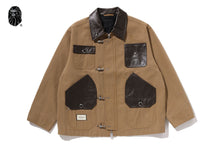 BAPE BLACK WASHED CHORE WORK JACKET