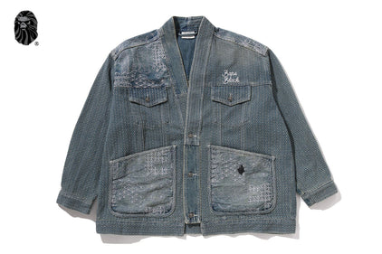 BAPE BLACK PATCHWORK KIMONO