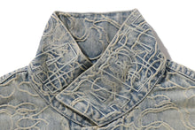 LINE CAMO JACQUARD DENIM JACKET