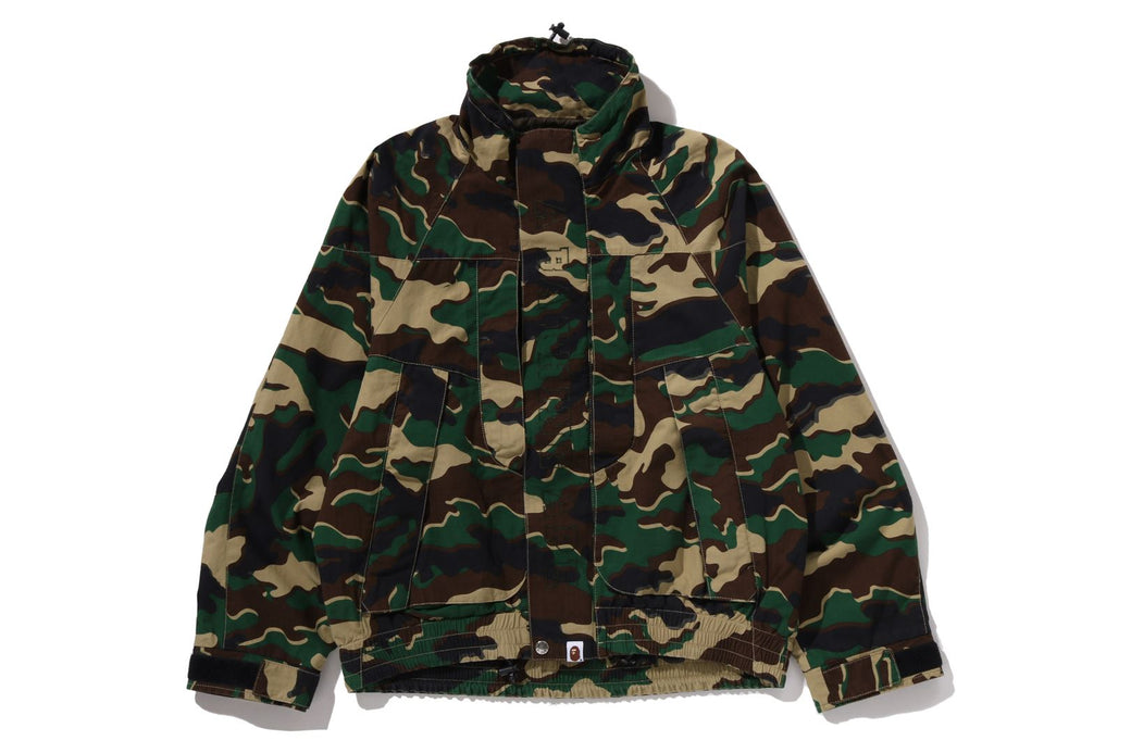 GLITCH WOODLAND CAMO SHORT SNOWBOARD JACKET | bape.com