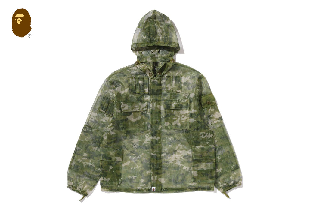 MULTI PIXEL CAMO MASK HOODED SHIRT JACKET | bape.com