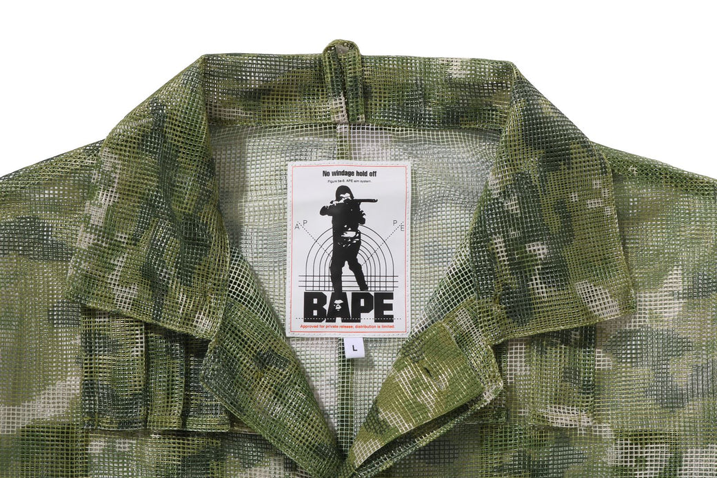 MULTI PIXEL CAMO MASK HOODED SHIRT JACKET | bape.com