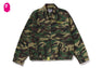 GLITCH WOODLAND CAMO BATHING APE LOGO WORKER JACKET