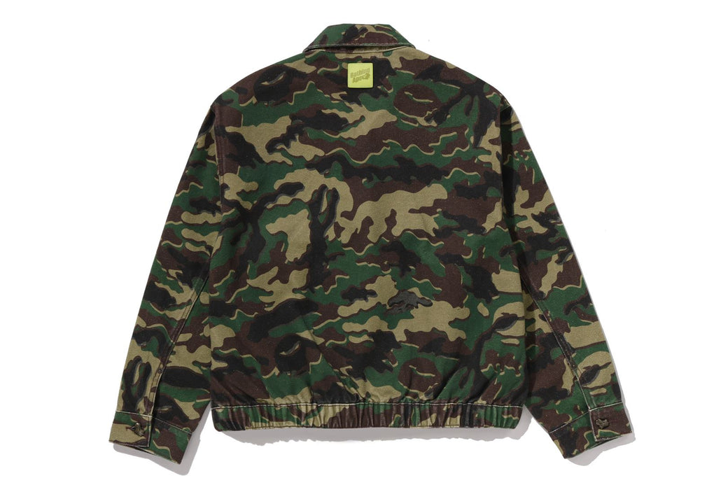A BATHING APE ギミックジャケット カモ柄 ワイヤー サイズL GLITCH WOODLAND CAMO BATHING APE LOGO WORKER JACKET | bape.com