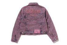 LINE CAMO CROPPED DENIM JACKET