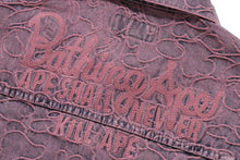 LINE CAMO CROPPED DENIM JACKET