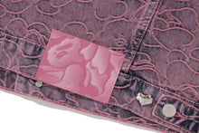 LINE CAMO CROPPED DENIM JACKET