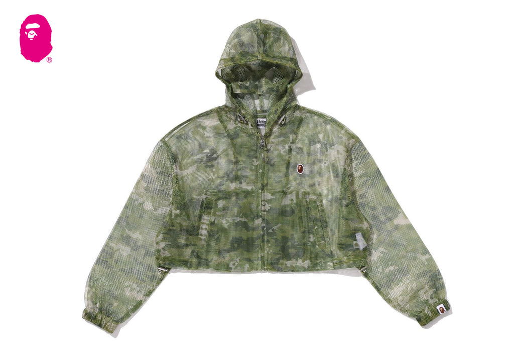 MULTI PIXEL CAMO MESH CROPPED HOOODED JACKET | bape.com