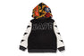 1ST CAMO SHARK HOODIE PRINT SWEAT VARSITY JACKET