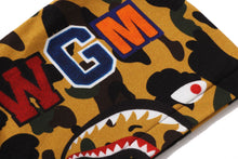 1ST CAMO SHARK HOODIE PRINT SWEAT VARSITY JACKET