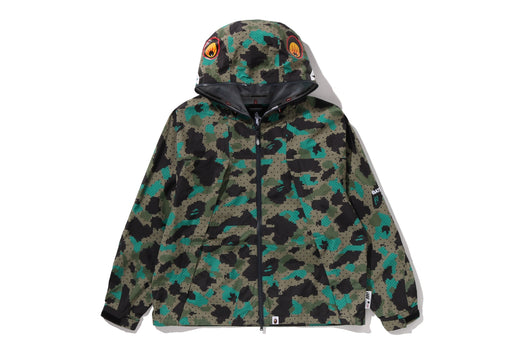 【 BAPE BY KAZUKI KURAISHI 】3-LAYER DIGITAL 1ST CAMO DOT SHARK BPAW ZIP PACKABLE SNOWBOARD JACKET
