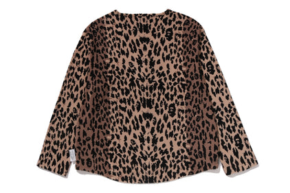 【 BAPE BY KAZUKI KURAISHI 】LEOPARD JACQUARD ZIP CARDIGAN