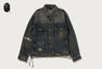 BAPE BLACK HEAVY WASHED DENIM JACKET