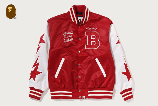 BAPE NYLON VARSITY JACKET