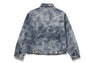 SOLID CAMO JACQUARD DENIM TRUCKER JACKET