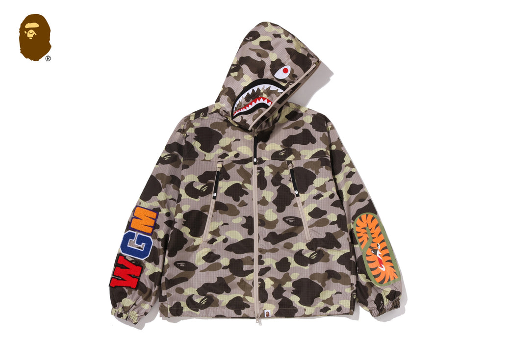 COLOR CAMO REFLECTIVE RIPSTOP SHARK FULL ZIP JACKET | bape.com