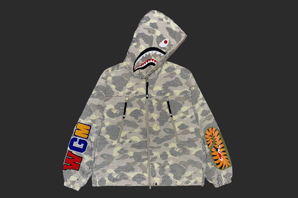 COLOR CAMO REFLECTIVE RIPSTOP SHARK FULL ZIP JACKET | bape.com