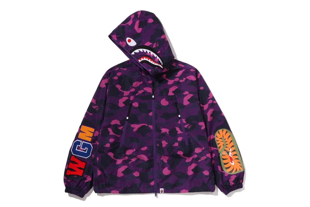 COLOR CAMO REFLECTIVE RIPSTOP SHARK FULL ZIP JACKET | bape.com