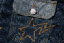 PAISLEY PATTERN DENIM TRUCKER JACKET